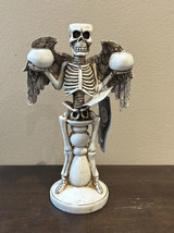 Martha Stewart Halloween Skull With Wings  Candelabra Taper Candle Holder New - £31.96 GBP