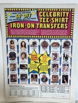 vintage Celebrity Iron on Transfers Order Form Print Ad Advertisement 19... - £7.00 GBP