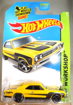 2014 Hot Wheels #232 HW Workshop-Muscle Mania &#39;67 CHEVELLE SS 396 Yellow w/Pr5Sp - £8.22 GBP