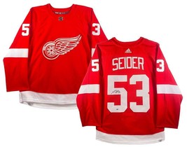 MORITZ SEIDER Autographed Red Wings Authentic Adidas Red Jersey FANATICS - £319.27 GBP