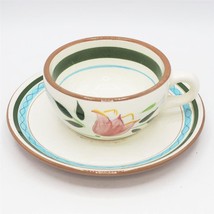 Vintage Stangl Country Garden Tea Cup &amp; Saucer Handpainted Mug - £47.39 GBP