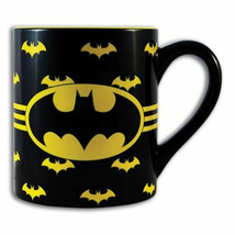 Batman Logo with Wrap Around Bats 14oz Ceramic Mug Multi-Color - £15.92 GBP