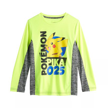  Pokemon Pikachu "Pika 025" Long Sleeve Active long sleeve Shirt Size 5,6,7 (P) - $17.99
