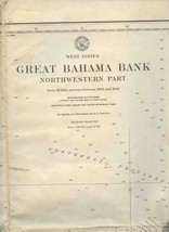  West Indies Great Bahama Bank Map Northwestern Part H O 26A Rev 9/24/1956  - £37.93 GBP