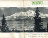 Southern Pacific Lines Menu 1938 Train View of Mt Shasta on Cover Railroad  - £63.78 GBP