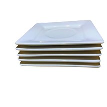 10 Strawberry Street Plates 5” Porcelain White Square Serving 5 Tray/plates - £19.94 GBP