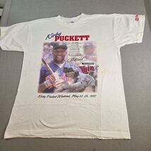1997 Kirby Puckett Weekend Twins Promo T-Shirt Target Size L Vintage White - $35.19 CAD