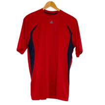 Adidas Men&#39;s size Small Triple Sport Short Sleeved Training Shirt Red NEW - £17.77 GBP
