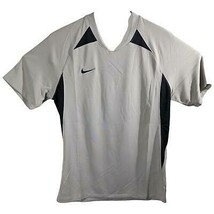 Soccer Shirt Large Football Practice Running Top Gray and Black Nike - £21.39 GBP