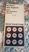 1967 Mobil Travel Map for Northern New England Maine, New Hampshire and ... - $72.19 MXN