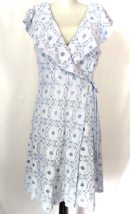 Soprano Lace Wrap Dress Junior size L sleeveless periwinkle blue - £15.70 GBP