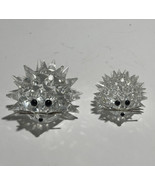 Swarovski Crystal Lot Of 2 HEDGEHOG Porcupine Large Small Metal Whiskers... - £53.77 GBP