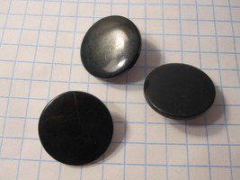 Vintage lot of Sewing Buttons - Black Rounds #3 - $6.00