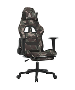 vidaXL Massage Gaming Chair with Footrest Black and Camouflage Fabric - $235.35 CAD+