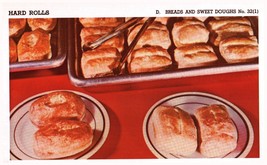 Vintage 1950 Hard Rolls Print Cover 5x8 Crafts Food Decor - $9.99