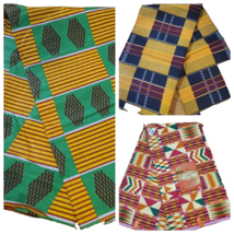 Traditional African Kente Ankara Print Fabric. By The Yard - £7.11 GBP+