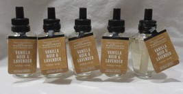 Bath &amp; Body Works Wallflower Refill Bulb Set Lot Of 5 Vanilla Noir &amp; Lavender - £37.51 GBP