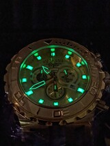 Invicta 6905 Reserve Subaqua 18k Gold Plated Watch With No Band & Needs Battery image 5