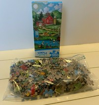 Fishing With Grandpa Simple Living Series 500 Piece Jigsaw Puzzle Master... - $16.36