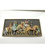 Marcus Replicas Replica Knights on Horses with Horn Medieval Wall Plaque... - £59.98 GBP