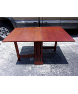 Vintage DROP LEAF TABLE narrow folds to 8-3/4&quot; wide - £541.05 GBP