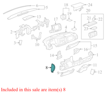 2012 GMC Sierra 1500 Instrument Panel Side Cover OEM Part #25855846 &amp; More - $35.77