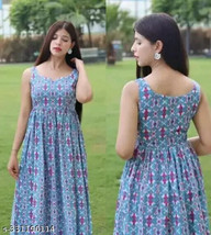 Women A-line SKYBLUE Dress summer speical dress pure cotton - $423.94 MXN