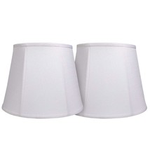 Double White Lamp Shade Set Of 2, Large Drum Lampshade For Floor Light And Table - £58.22 GBP