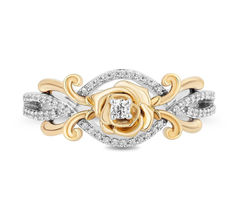 0.80 Ct Round Cut Diamond Wedding Engagement Ring 14k Two Tone Gold Finish 925 - £69.52 GBP