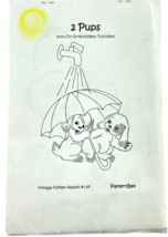 PatternBee Embroidery Iron-On Transfers Vintage Pattern 169 Two  Pups Um... - $234.32 MXN
