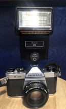Pentax K1000 35mm SLR Camera Kit 50mm 1:2 Lens Dept Of State Police A2 - $196.00