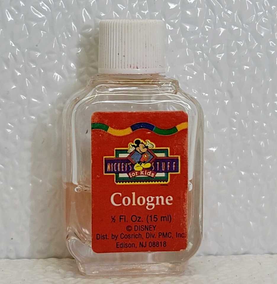 Vintage Disney Mickey&#39;s Stuff For Kids Cologne Glass Bottle Collectible - $10.93