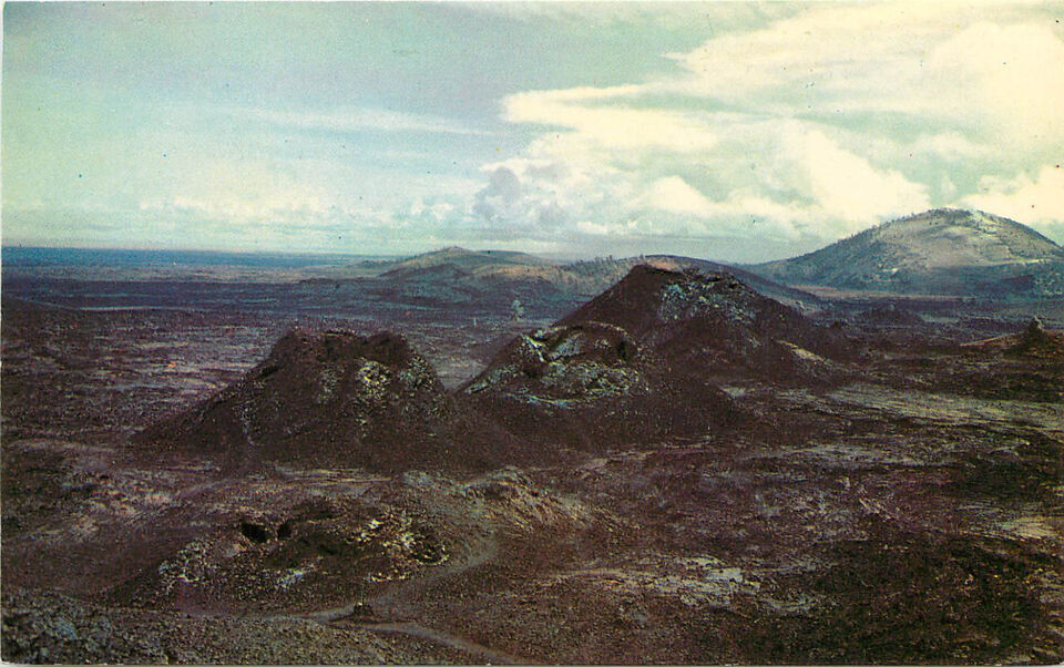 Chrome ID Postcard C503 Spatter Cones Craters of the Moon National Park ... - $3.47