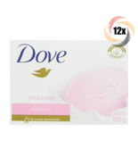 12x Bars Dove Pink Rosa Scent Moisturizing Cream Beauty Soap | 135G | 4.... - $456.34 MXN
