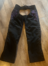 Milwaukee Performance Womens Textile Chaps Motorcycle Biker Black Purple... - $39.35