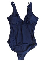 Tempotrek Women&#39;s Navy Blue Maternity Ruffled One Piece Swim Suit SZ XL - £15.81 GBP