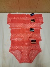 No Boundaries Women Panty Hipster Micro &amp; Lace Coral Fire Print - CHOICE OF SIZE - £3.98 GBP