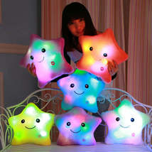 33cm Glowing Star Plush Pillow Large Size Stuffed Soft Pentagram Doll Cushion wi - £5.86 GBP+