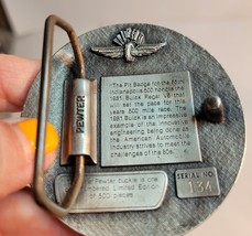 1981 Indianapolis 500 Buick Belt Buckle Pewter 134/500 image 4
