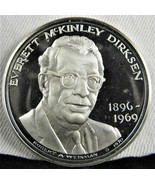 1896-1969 PROOF Everett Dirkson Commemorative .999 Silver Coin AD268 - £21.95 GBP