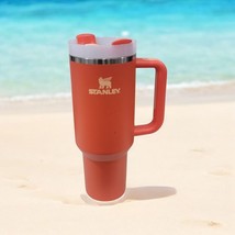 Stanley 40oz Flowstate Quencher H2.0 Tumbler Tigerlily Orange Thermos - £14.76 GBP