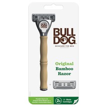 Bulldog Mens Skincare and Grooming Original Bamboo Razors for Men with a Natural - £15.27 GBP