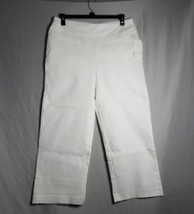 Wonderly Women&#39;s White High Waist Twill Crop Pants Size 16P - £18.15 GBP