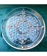 ~~ VINTAGE CLEAR GLASS STARS/FLOWERS DIVIDED SERVING TRAY ~~ MUST SEE ~~ &gt;&gt; - £7.85 GBP