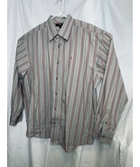 Sean John Button Up 100% Cotton Shirt XXXL Stripe Crisp Quality Fabric G... - £20.98 GBP