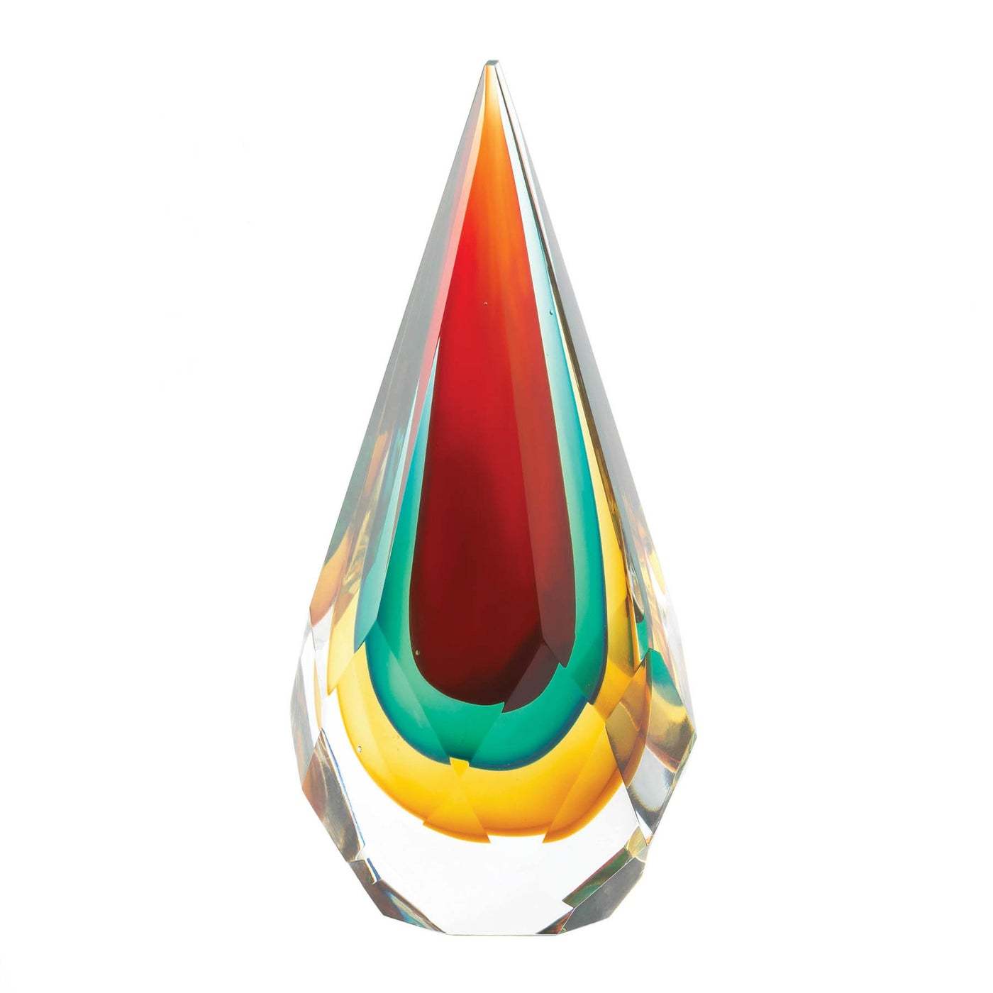 Faceted Teardrop Art Glass - $49.14