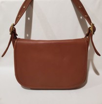 Vintage Coach 9951 Patricia Legacy Flap Brown Leather Crossbody Saddle Bag - £113.20 GBP