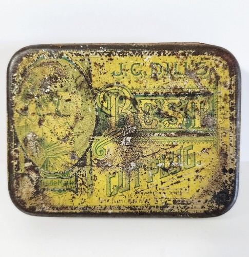 J.G. Dill's Best Cut Plug Pipe Tobacco Antique Tin c1920s Richmond VA C96 Item image 2