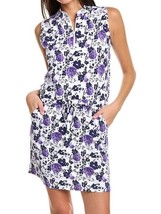 NWT Ladies IBKUL Xenia Navy Plum Sleeveless Drawstring Golf Dress XS S M L - £47.07 GBP