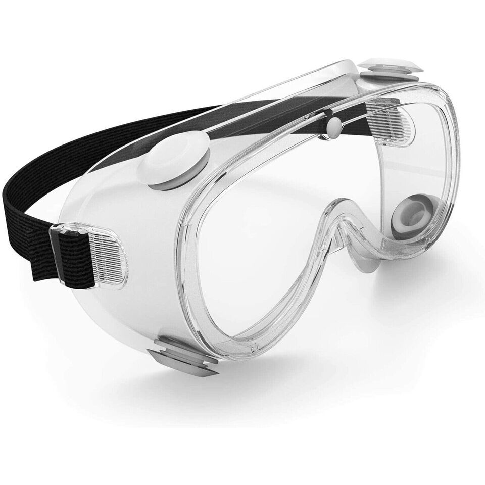 Anti-Fog Safety Goggles with Adjustable Headband for Men & Women, Pack of 12